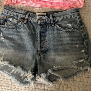 AGOLDE Parker Vintage Denim Cotton Cut Off Shorts Sz 27 Swapmeet NWOT
